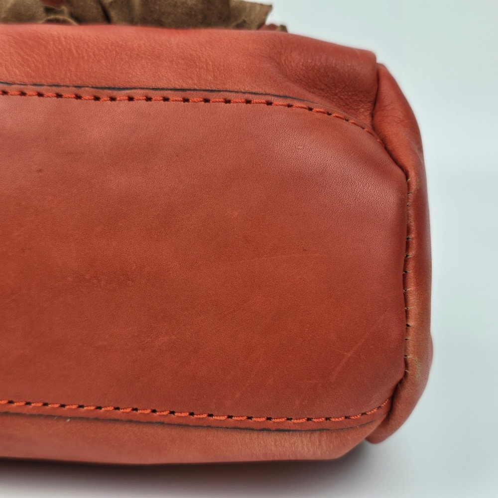 Patricia Nash Floral Leather Frame Clutch Orange Ferraro Handbag Elegant - Picture 6 of 12